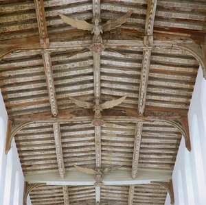 Udsigt til bindebjælketaget af English School